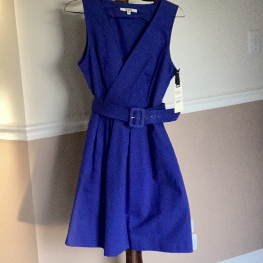 Elegant Blue Sleeveless Dress